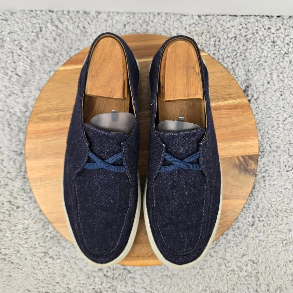 Peter Millar Mens 11 Mountainside Shetland Navy Wool Casual Lifestyle Slip On